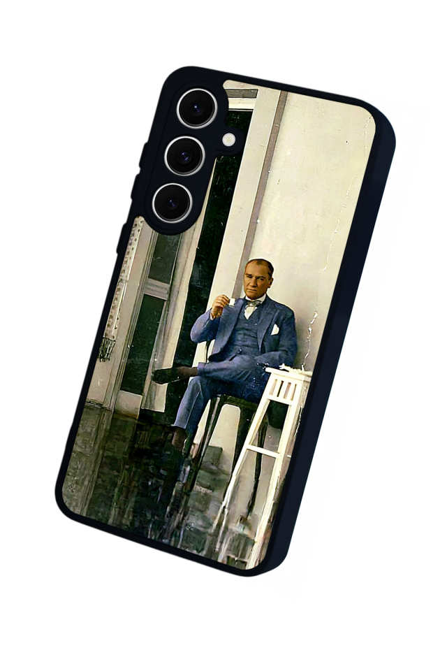 Samsung Galaxy S24 FE Uyumlu Mustafa Kemal Ataturk Tasarımlı Glossy Premium Kılıf