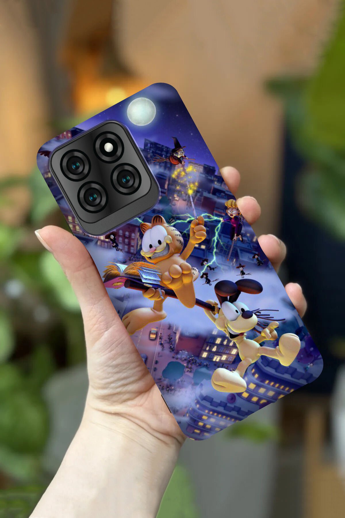 Reeder S71 Uyumlu Kamera Korumalı Garfield Desenli HD Baskılı Silikon Kılıf