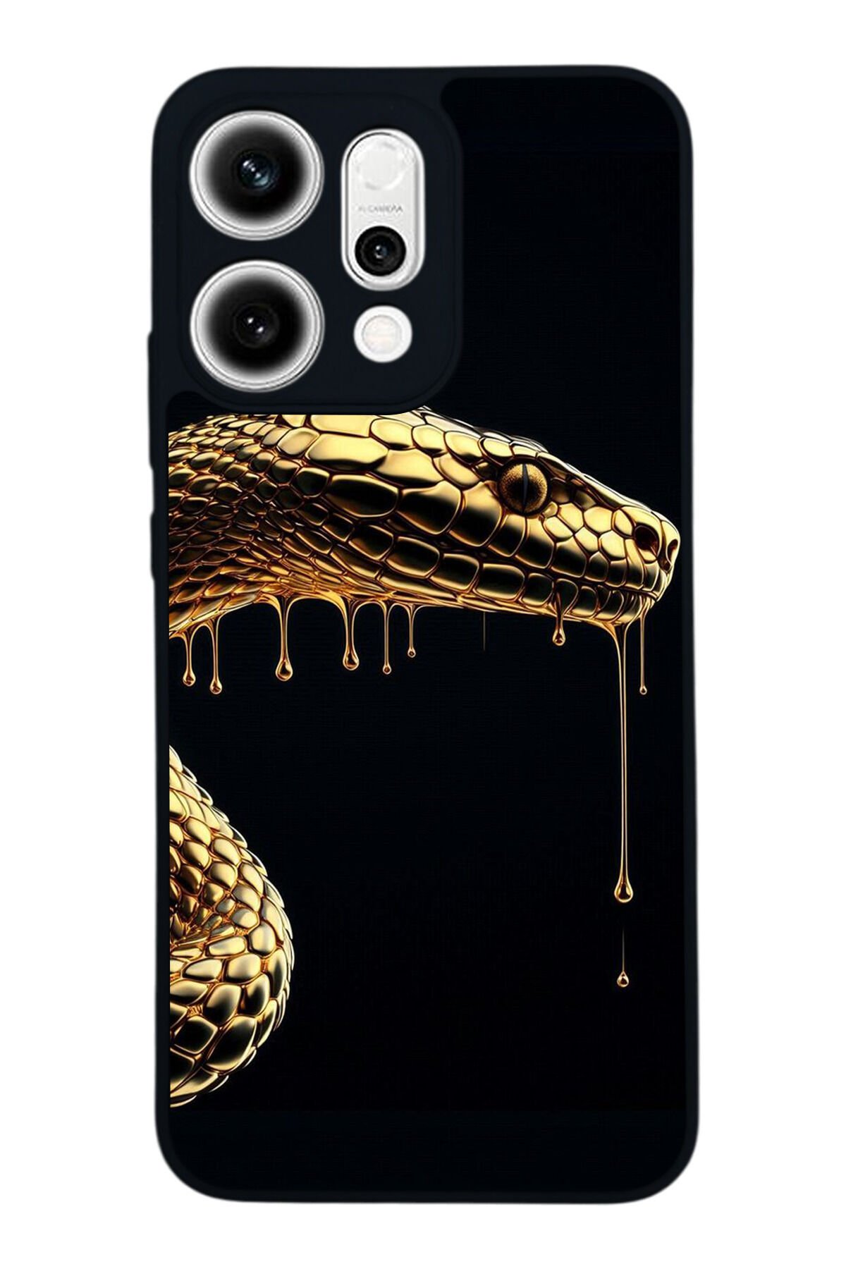 Oppo Reno 14 Uyumlu Yılan Tasarımlı Glossy Premium Kılıf