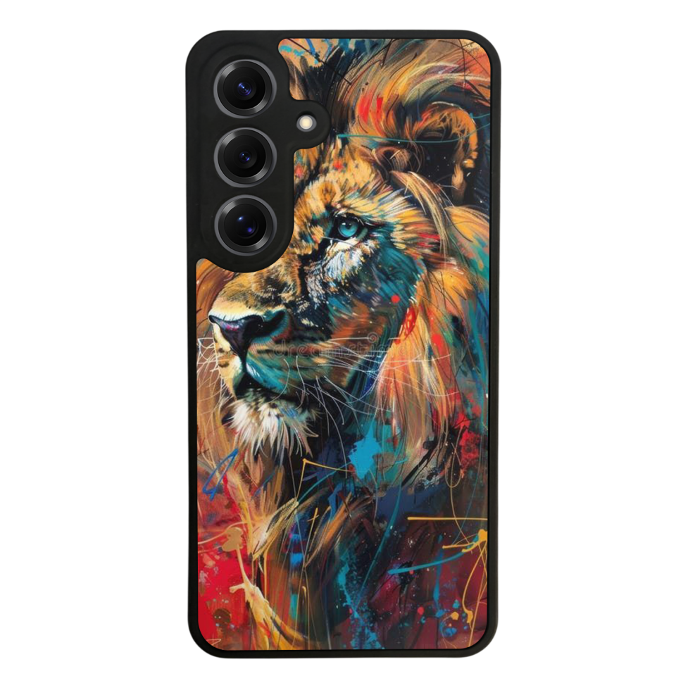 Samsung Galaxy S25 Uyumlu Aslan Tasarımlı Glossy Premium Kılıf