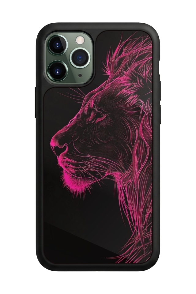 iPhone 11 Pro Max Uyumlu Aslan Tasarımlı Glossy Premium Kılıf