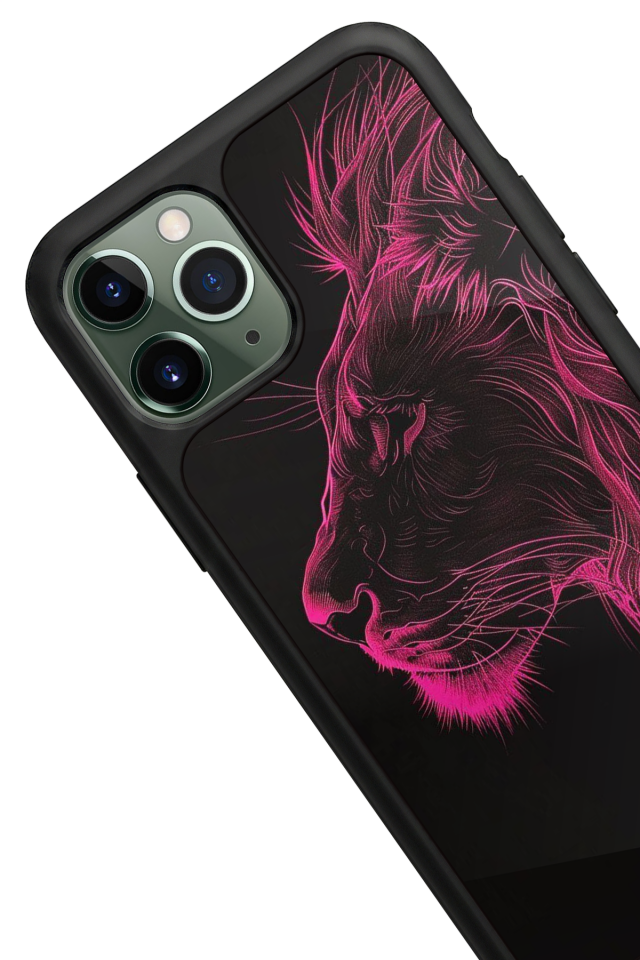 iPhone 11 Pro Max Uyumlu Aslan Tasarımlı Glossy Premium Kılıf