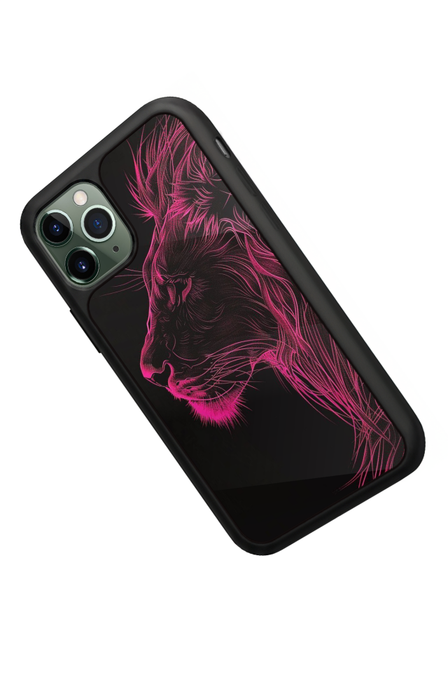 iPhone 11 Pro Max Uyumlu Aslan Tasarımlı Glossy Premium Kılıf