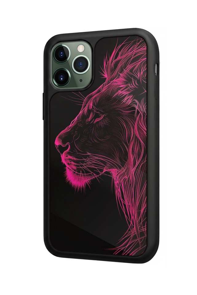 iPhone 11 Pro Max Uyumlu Aslan Tasarımlı Glossy Premium Kılıf
