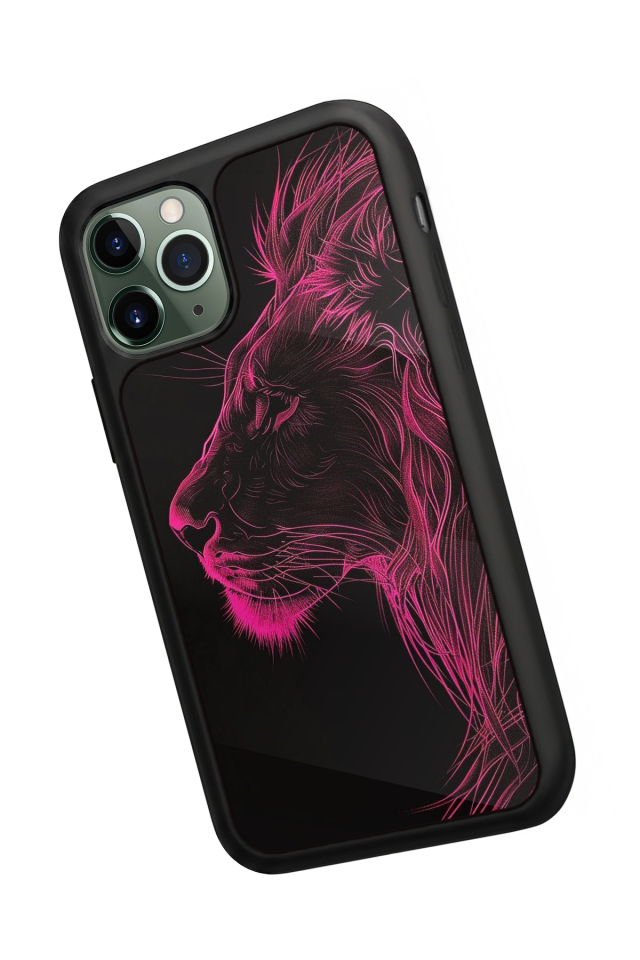 iPhone 11 Pro Max Uyumlu Aslan Tasarımlı Glossy Premium Kılıf