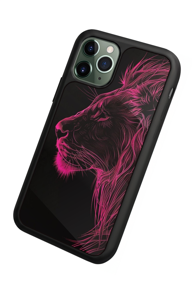 iPhone 11 Pro Max Uyumlu Aslan Tasarımlı Glossy Premium Kılıf