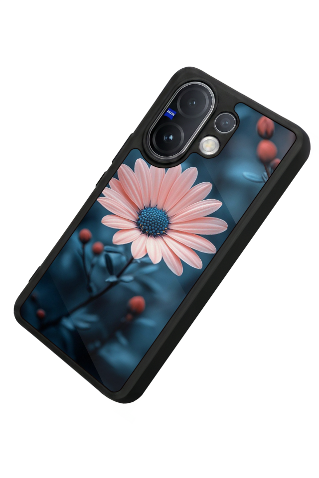 Vivo V60 Uyumlu Cicek Tasarımlı Glossy Premium Kılıf