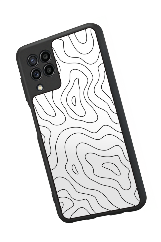 Samsung Galaxy M22 Uyumlu Çizgi Sanatı Tasarımlı Glossy Premium Kılıf