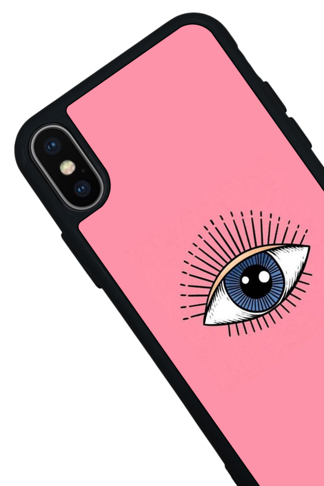 iPhone X/ XS Uyumlu Göz Tasarımlı Glossy Premium Kılıf