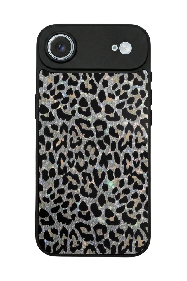 iPhone 17 Air Uyumlu Hologram Leopar Tasarımlı Glossy Premium Kılıf