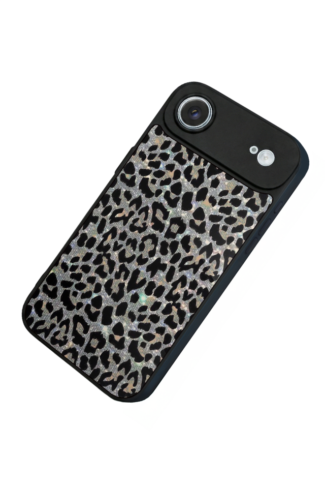 iPhone 17 Air Uyumlu Hologram Leopar Tasarımlı Glossy Premium Kılıf