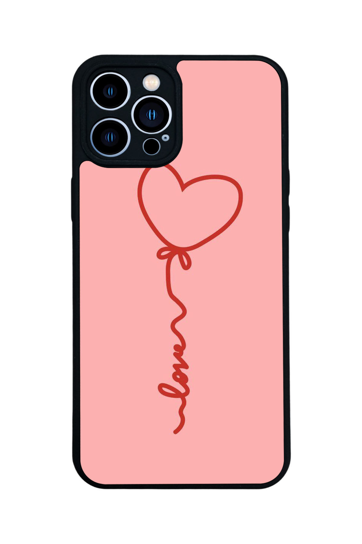 iPhone 13 Pro Max Uyumlu Kalp Love Tasarımlı Glossy Premium Kılıf