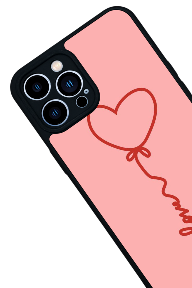 iPhone 13 Pro Max Uyumlu Kalp Love Tasarımlı Glossy Premium Kılıf