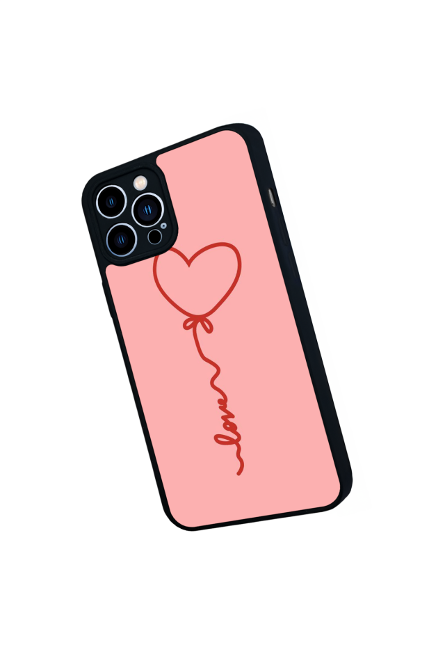 iPhone 13 Pro Max Uyumlu Kalp Love Tasarımlı Glossy Premium Kılıf