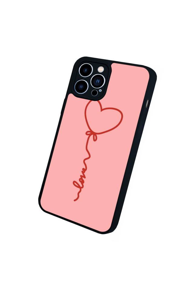 iPhone 13 Pro Max Uyumlu Kalp Love Tasarımlı Glossy Premium Kılıf