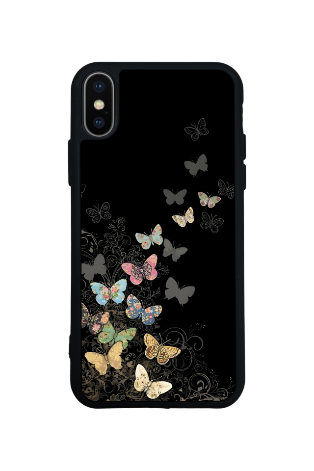 iPhone XS Max Uyumlu Kelebek Tasarımlı Glossy Premium Kılıf
