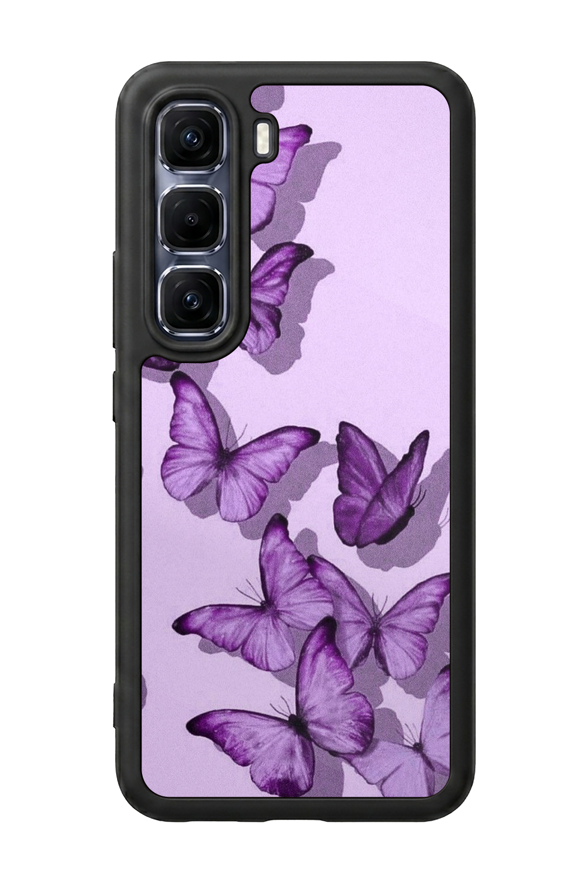 Infinix Hot 60 Pro Plus Uyumlu Kelebek Tasarımlı Glossy Premium Kılıf