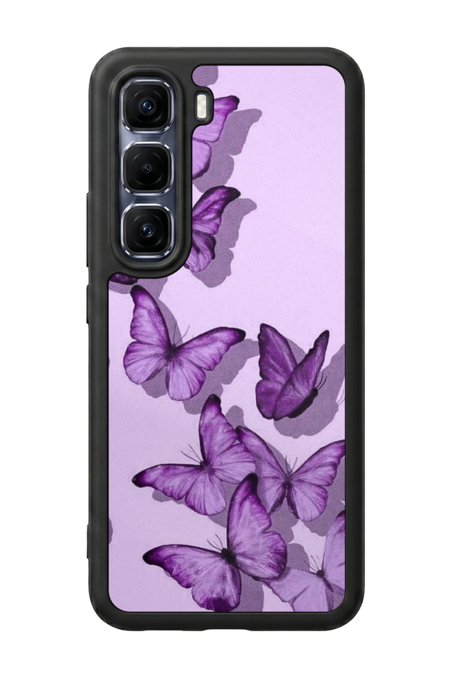 Infinix Hot 60 Pro Plus Uyumlu Kelebek Tasarımlı Glossy Premium Kılıf