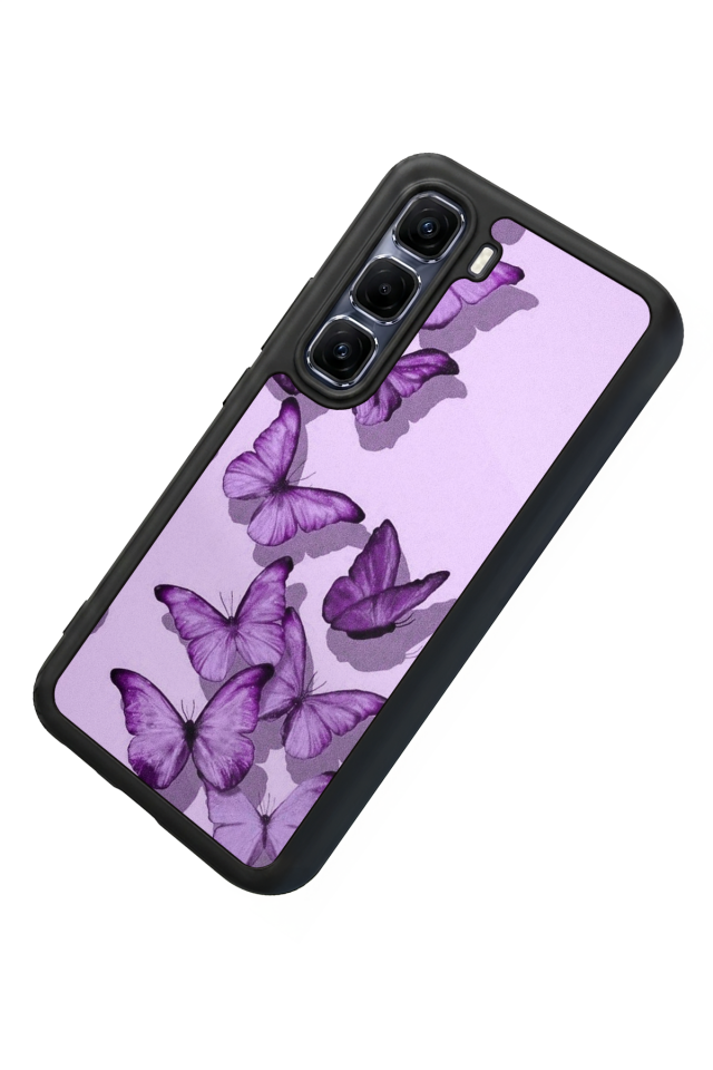 Infinix Hot 60 Pro Plus Uyumlu Kelebek Tasarımlı Glossy Premium Kılıf