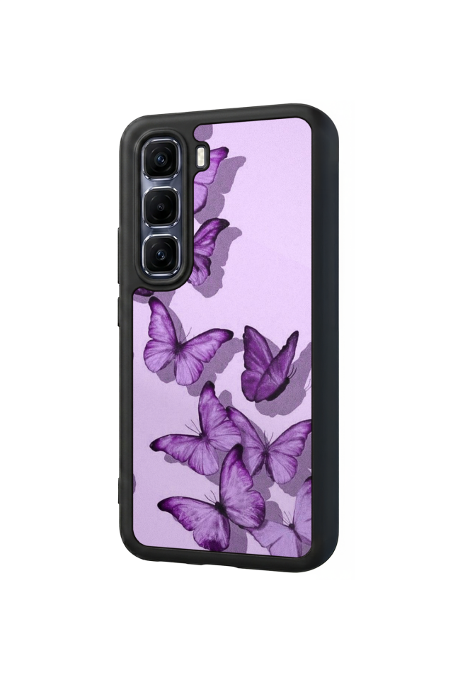 Infinix Hot 60 Pro Plus Uyumlu Kelebek Tasarımlı Glossy Premium Kılıf