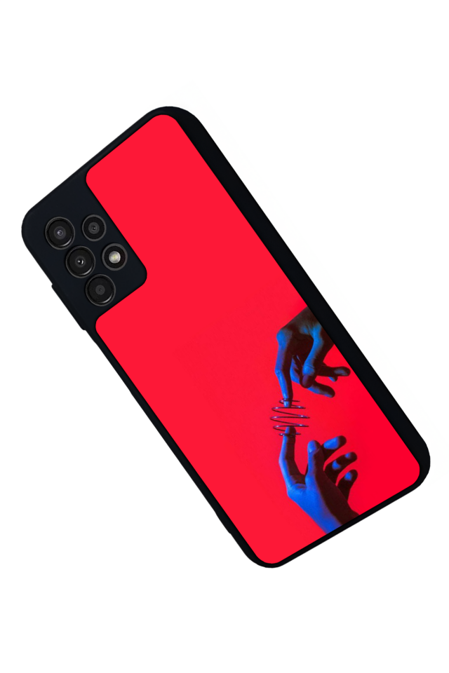 Samsung Galaxy A23 Uyumlu Kirmizi Tasarımlı Glossy Premium Kılıf