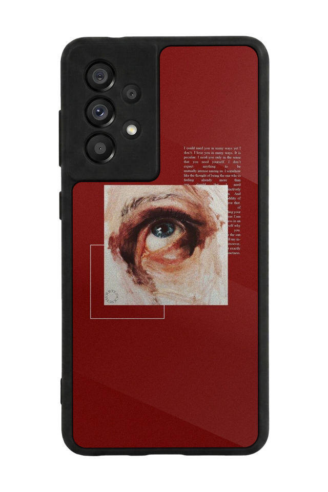 Samsung Galaxy A73 Uyumlu Kirmizi Tasarımlı Glossy Premium Kılıf