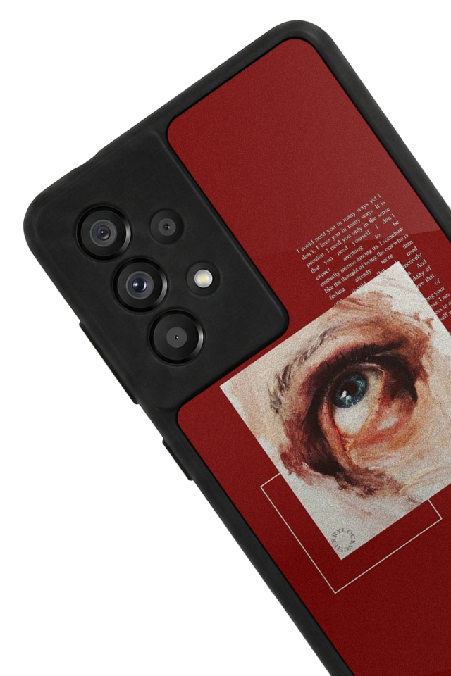 Samsung Galaxy A73 Uyumlu Kirmizi Tasarımlı Glossy Premium Kılıf