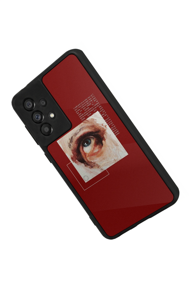 Samsung Galaxy A73 Uyumlu Kirmizi Tasarımlı Glossy Premium Kılıf