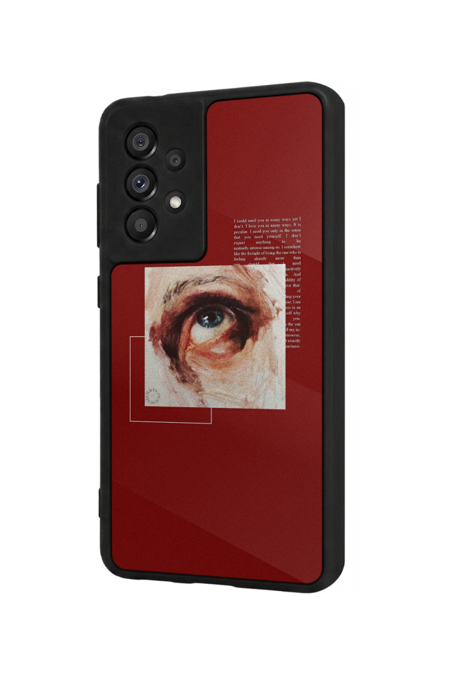 Samsung Galaxy A73 Uyumlu Kirmizi Tasarımlı Glossy Premium Kılıf