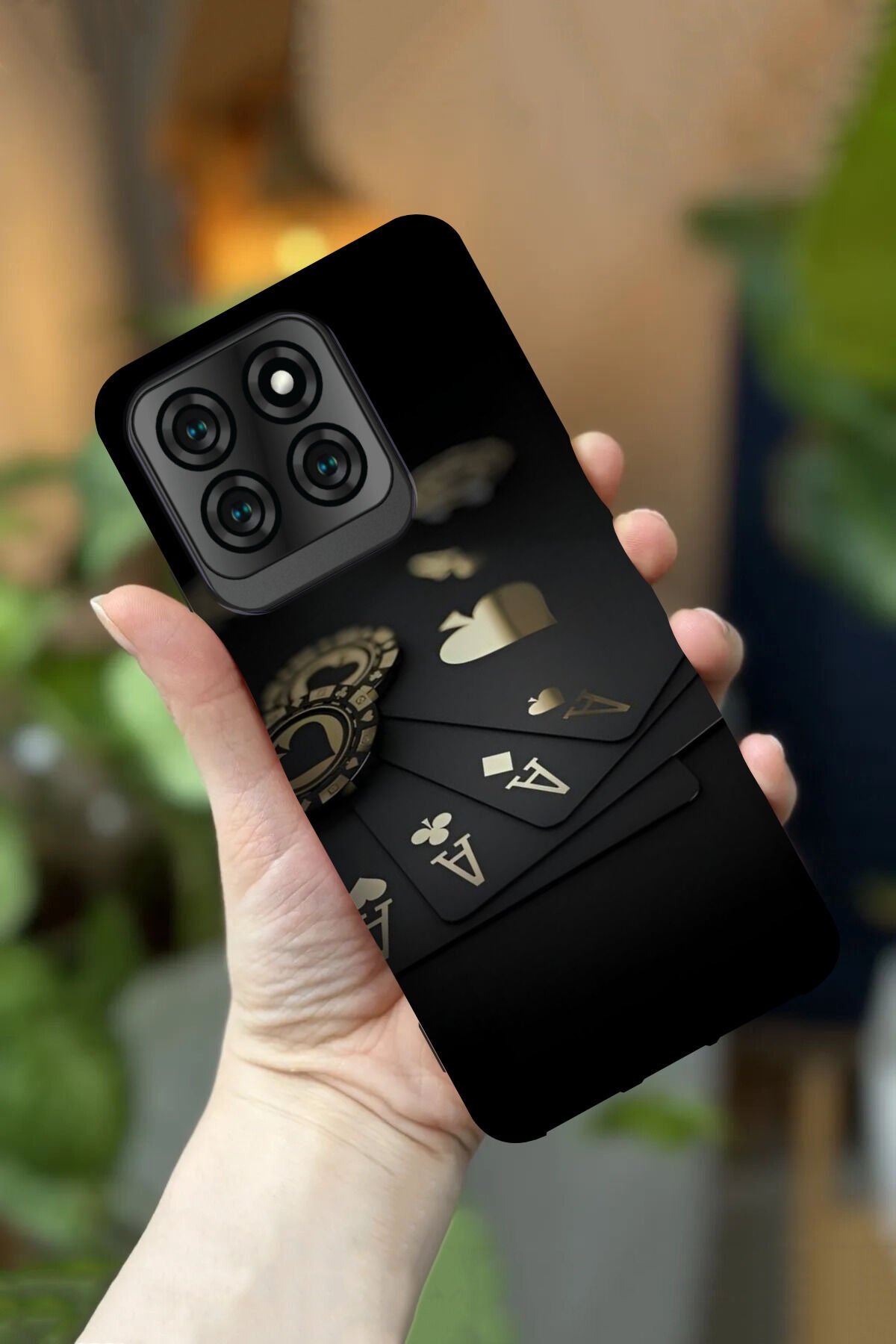 Reeder S71 Uyumlu Kamera Korumalı İskambil Kağıdı Desenli HD Baskılı Silikon Kılıf