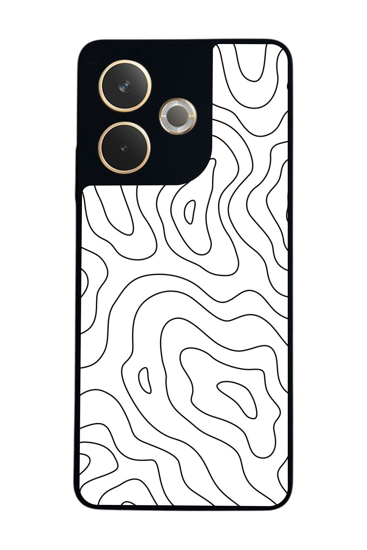 Oppo A5 Pro Uyumlu Çizgi Sanatı Tasarımlı Glossy Premium Kılıf