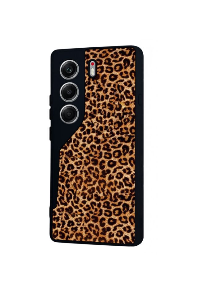 Tecno Camon 40 Uyumlu Leopar Tasarımlı Glossy Premium Kılıf