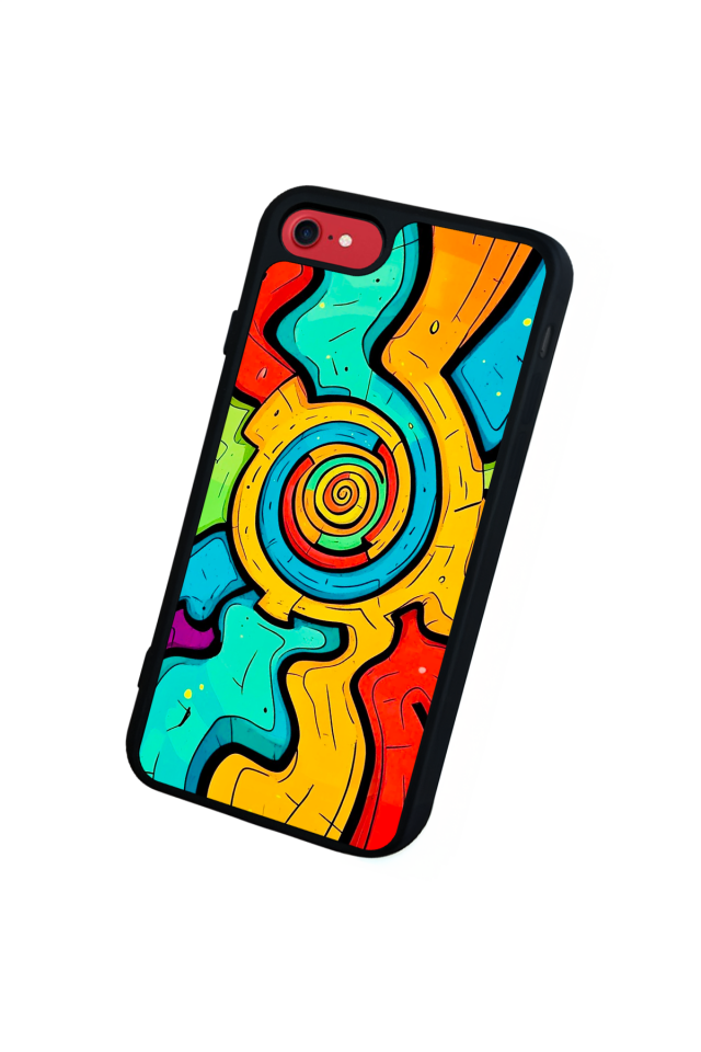 iPhone 7 Uyumlu Abstract Tasarımlı Glossy Premium Kılıf