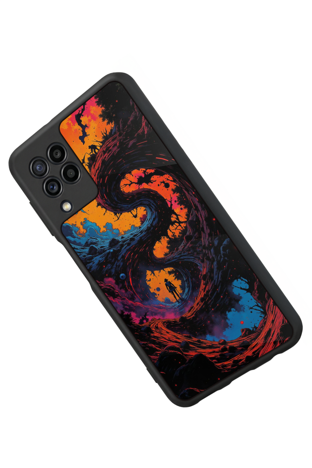Samsung Galaxy M32 Uyumlu Abstract Tasarımlı Glossy Premium Kılıf
