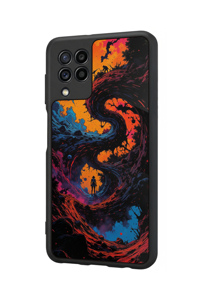 Samsung Galaxy M32 Uyumlu Abstract Tasarımlı Glossy Premium Kılıf