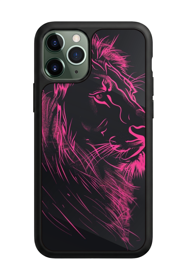iPhone 11 Pro Max Uyumlu Aslan Tasarımlı Glossy Premium Kılıf