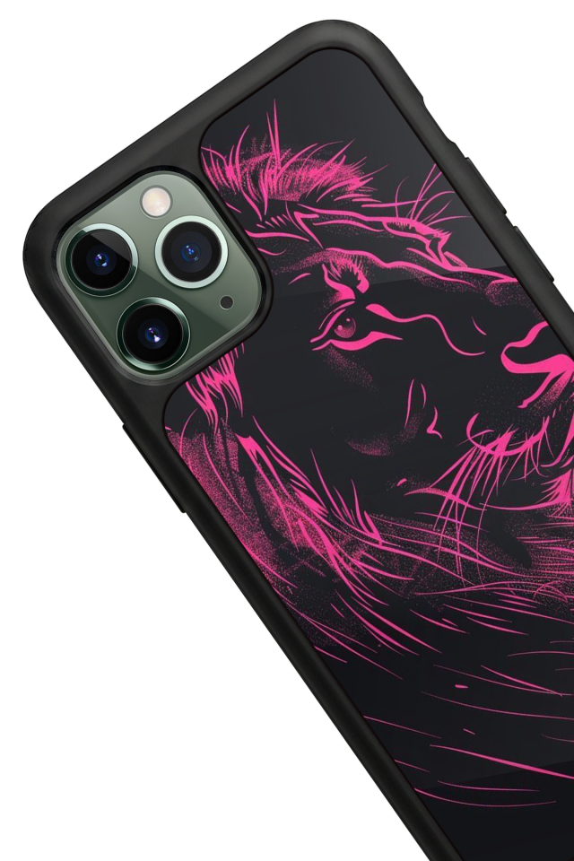 iPhone 11 Pro Max Uyumlu Aslan Tasarımlı Glossy Premium Kılıf