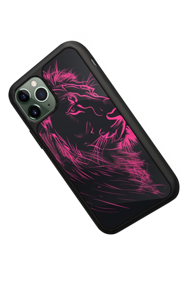iPhone 11 Pro Max Uyumlu Aslan Tasarımlı Glossy Premium Kılıf