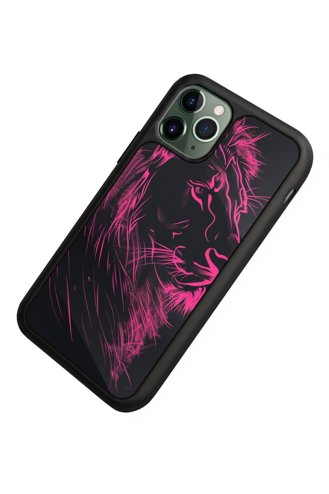 iPhone 11 Pro Max Uyumlu Aslan Tasarımlı Glossy Premium Kılıf