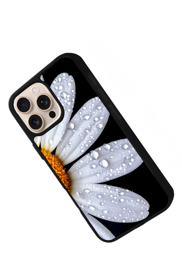 iPhone 16 Pro Max Uyumlu Cicek Tasarımlı Glossy Premium Kılıf
