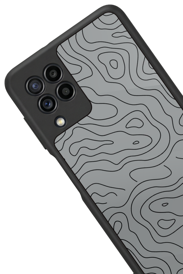 Samsung Galaxy M22 Uyumlu Çizgi Sanatı Tasarımlı Glossy Premium Kılıf