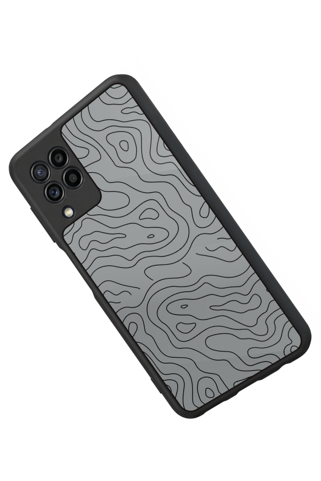 Samsung Galaxy M22 Uyumlu Çizgi Sanatı Tasarımlı Glossy Premium Kılıf