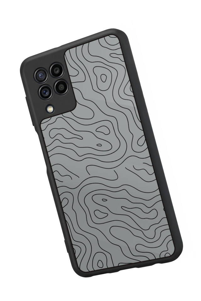 Samsung Galaxy M22 Uyumlu Çizgi Sanatı Tasarımlı Glossy Premium Kılıf