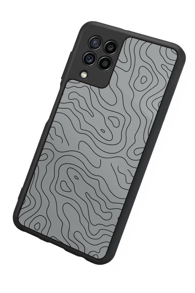Samsung Galaxy M22 Uyumlu Çizgi Sanatı Tasarımlı Glossy Premium Kılıf
