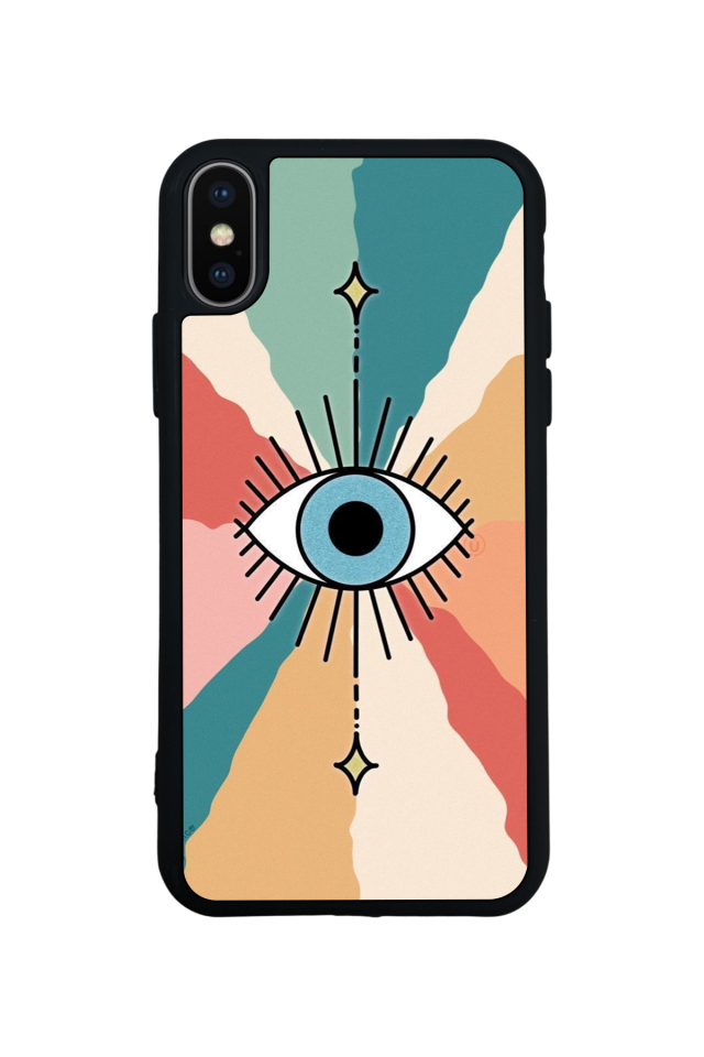 iPhone X/ XS Uyumlu Göz Tasarımlı Glossy Premium Kılıf