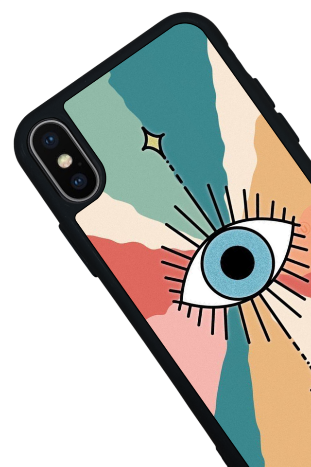 iPhone X/ XS Uyumlu Göz Tasarımlı Glossy Premium Kılıf