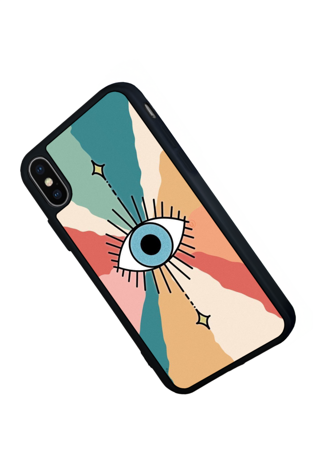 iPhone X/ XS Uyumlu Göz Tasarımlı Glossy Premium Kılıf