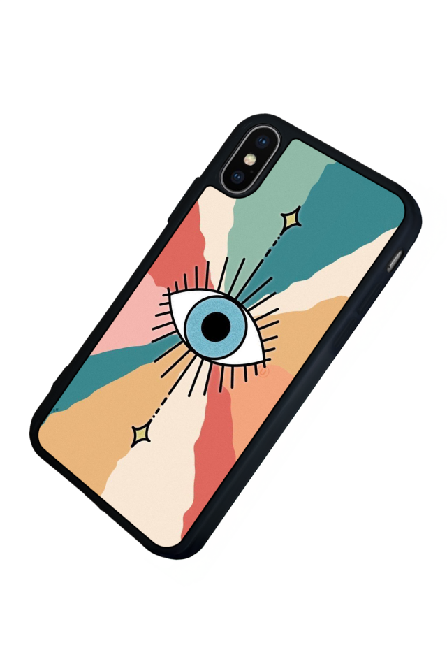 iPhone X/ XS Uyumlu Göz Tasarımlı Glossy Premium Kılıf