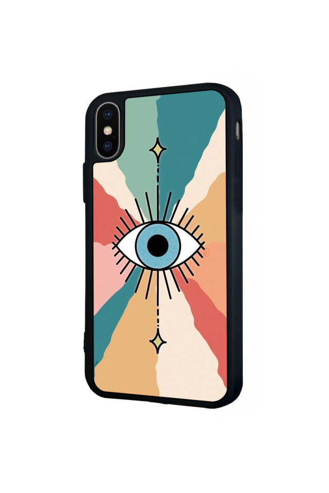 iPhone X/ XS Uyumlu Göz Tasarımlı Glossy Premium Kılıf