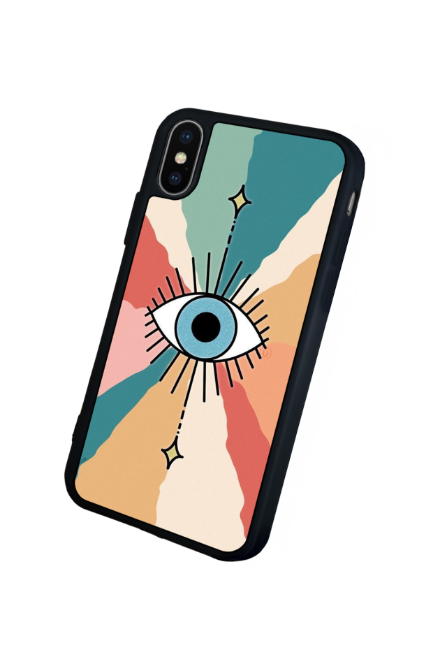 iPhone X/ XS Uyumlu Göz Tasarımlı Glossy Premium Kılıf